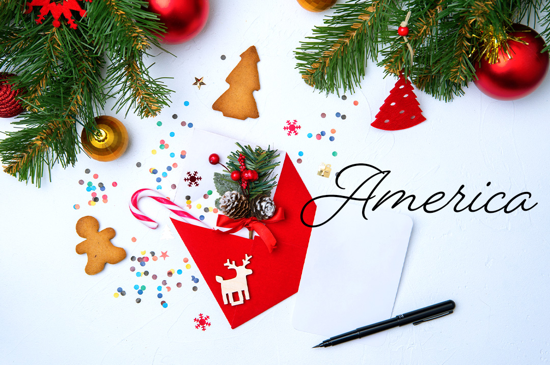 アメリカの手作りクリスマスカード
